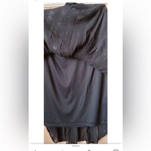 New with tags Express Black Sequined/Pleated High Waisted Midi Skirt Size XS. - Picture 7 of 11